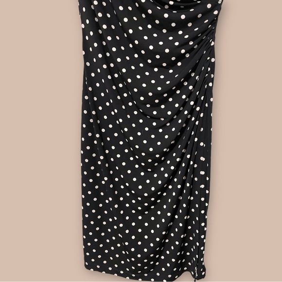 CONNECTED APPAREL WOMEN'S BEAUTIFUL BLACK POLKA DOT DRESS SIZE 4 - Picture 7 of 7